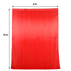 8ftx10ft Red Satin Event Curtain Drapes, Backdrop Event Panel - Bell Racket Store
