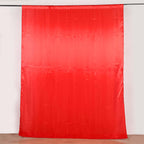 8ftx10ft Red Satin Event Curtain Drapes, Backdrop Event Panel - Bell Racket Store