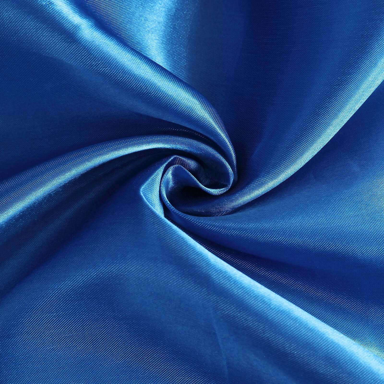 8ftx10ft Royal Blue Satin Event Curtain Drapes, Backdrop Event Panel - Bell Racket Store