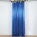 8ftx10ft Royal Blue Satin Event Curtain Drapes, Backdrop Event Panel - Bell Racket Store
