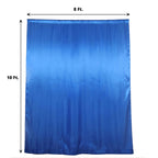 8ftx10ft Royal Blue Satin Event Curtain Drapes, Backdrop Event Panel - Bell Racket Store