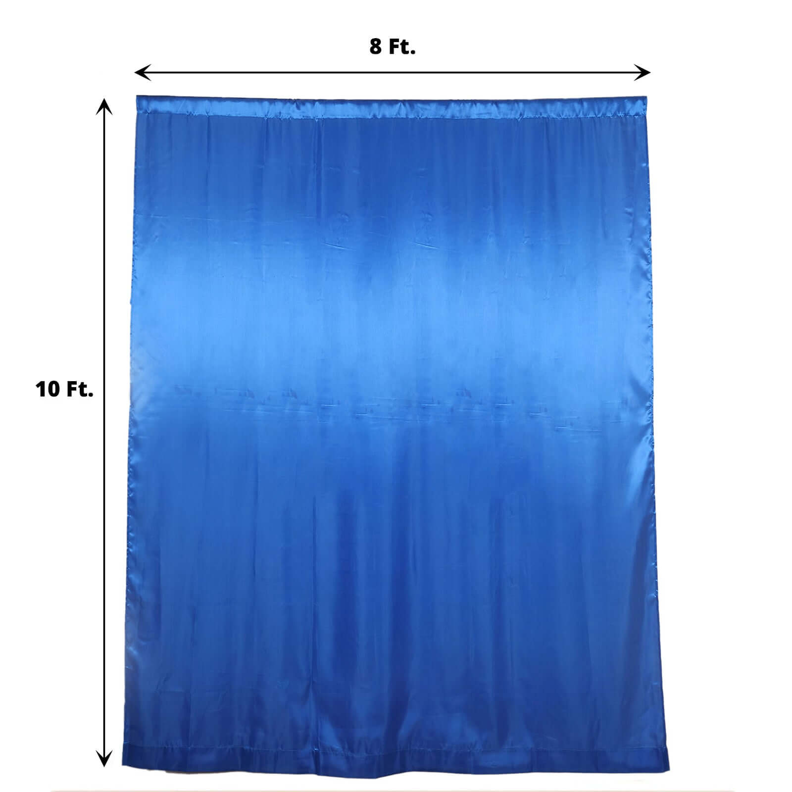 8ftx10ft Royal Blue Satin Event Curtain Drapes, Backdrop Event Panel - Bell Racket Store