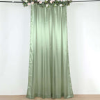 8ftx10ft Sage Green Satin Event Curtain Drapes, Backdrop Event Panel - Bell Racket Store