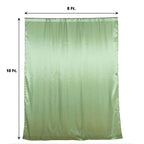 8ftx10ft Sage Green Satin Event Curtain Drapes, Backdrop Event Panel - Bell Racket Store