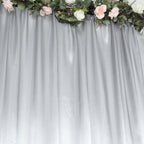 8ftx10ft Silver Satin Event Curtain Drapes, Backdrop Event Panel - Bell Racket Store