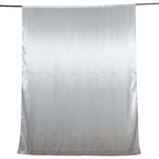 8ftx10ft Silver Satin Event Curtain Drapes, Backdrop Event Panel - Bell Racket Store