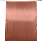 8ftx10ft Terracotta (Rust) Satin Event Curtain Drapes, Backdrop Event Panel - Bell Racket Store