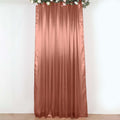 8ftx10ft Terracotta (Rust) Satin Event Curtain Drapes, Backdrop Event Panel - Bell Racket Store
