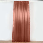 8ftx10ft Terracotta (Rust) Satin Event Curtain Drapes, Backdrop Event Panel - Bell Racket Store