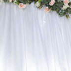 8ftx10ft White Satin Event Curtain Drapes, Backdrop Event Panel - Bell Racket Store