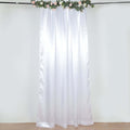 8ftx10ft White Satin Event Curtain Drapes, Backdrop Event Panel - Bell Racket Store