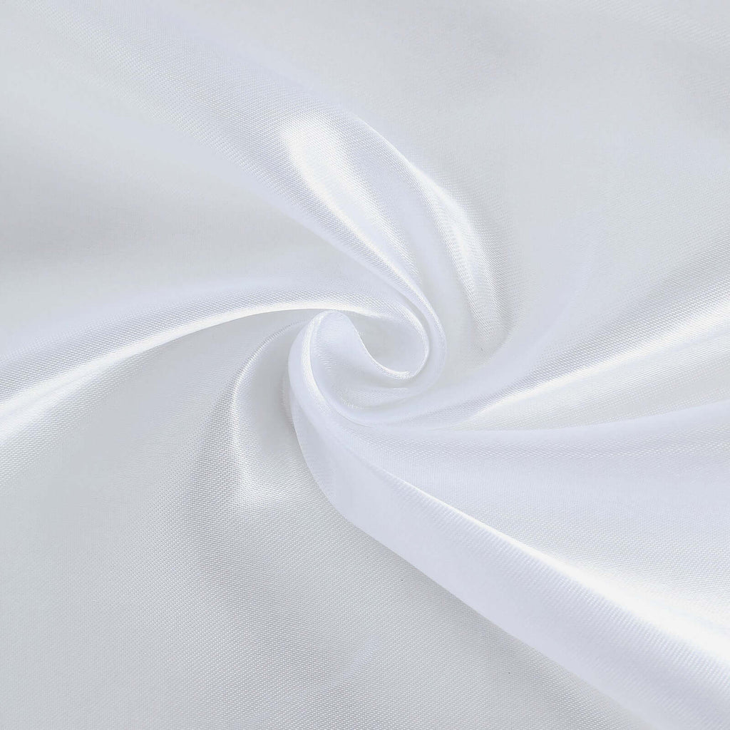 8ftx10ft White Satin Event Curtain Drapes, Backdrop Event Panel - Bell Racket Store
