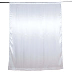 8ftx10ft White Satin Event Curtain Drapes, Backdrop Event Panel - Bell Racket Store