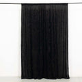 Black Crushed Velvet Backdrop Curtain â€“ 8ft x 8ft Event Drape with Rod Pocket, Privacy Panel for Photo Booths & Events