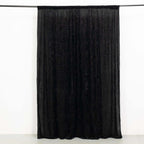 Black Crushed Velvet Backdrop Curtain â€“ 8ft x 8ft Event Drape with Rod Pocket, Privacy Panel for Photo Booths & Events