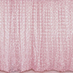 8ftx8ft Blush Satin Rosette Event Curtain Drapes, Backdrop Event Panel - Bell Racket Store