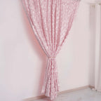 8ftx8ft Blush Satin Rosette Event Curtain Drapes, Backdrop Event Panel - Bell Racket Store