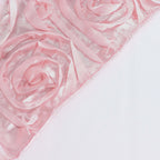 8ftx8ft Blush Satin Rosette Event Curtain Drapes, Backdrop Event Panel - Bell Racket Store