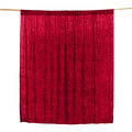 Burgundy Crushed Velvet Backdrop Curtain â€“ 8ft x 8ft Event Drape with Rod Pocket, Privacy Panel for Photo Booths & Events