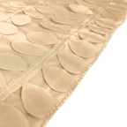 8ftx8ft Champagne 3D Leaf Petal Taffeta Event Curtain Drapes, Backdrop Event Panel With Rod Pocket - Bell Racket Store
