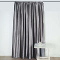 Charcoal Gray Crushed Velvet Backdrop Curtain â€“ 8ft x 8ft Event Drape with Rod Pocket, Privacy Panel for Photo Booths & Events