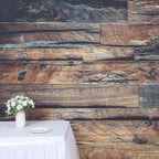 8ftx8ft Dark Brown 3D Wood Panel Vinyl Party Photography Backdrop, Photo Shoot Natural Background - Bell Racket Store