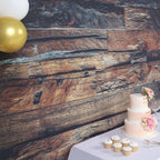 8ftx8ft Dark Brown 3D Wood Panel Vinyl Party Photography Backdrop, Photo Shoot Natural Background - Bell Racket Store