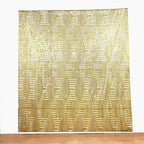 8ftx8ft Gold Geometric Sequin Event Curtain Drapes with Satin Backing, Seamless Opaque Sparkly Backdrop Event Panel in Diamond Glitz Pattern - Bell Racket Store