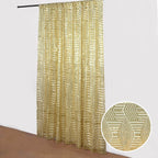 8ftx8ft Gold Geometric Sequin Event Curtain Drapes with Satin Backing, Seamless Opaque Sparkly Backdrop Event Panel in Diamond Glitz Pattern - Bell Racket Store