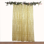 8ftx8ft Gold Geometric Sequin Event Curtain Drapes with Satin Backing, Seamless Opaque Sparkly Backdrop Event Panel in Diamond Glitz Pattern - Bell Racket Store