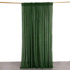 8ftx8ft Green Fringe Shag Polyester Event Drapery Panel, Minky Fabric Divider Backdrop Curtain - Bell Racket Store
