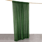 8ftx8ft Green Fringe Shag Polyester Event Drapery Panel, Minky Fabric Divider Backdrop Curtain - Bell Racket Store