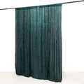 Hunter Emerald Green Crushed Velvet Backdrop Curtain â€“ 8ft x 8ft Event Drape with Rod Pocket, Privacy Panel for Photo Booths & Events