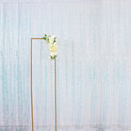 8ftx8ft Iridescent Blue Sequin Event Curtain Drapes, Backdrop Event Panel - Bell Racket Store