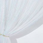 8ftx8ft Iridescent Blue Sequin Event Curtain Drapes, Backdrop Event Panel - Bell Racket Store