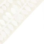8ftx8ft Ivory 3D Leaf Petal Taffeta Event Curtain Drapes, Backdrop Event Panel With Rod Pocket - Bell Racket Store