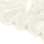 8ftx8ft Ivory 3D Leaf Petal Taffeta Event Curtain Drapes, Backdrop Event Panel With Rod Pocket - Bell Racket Store