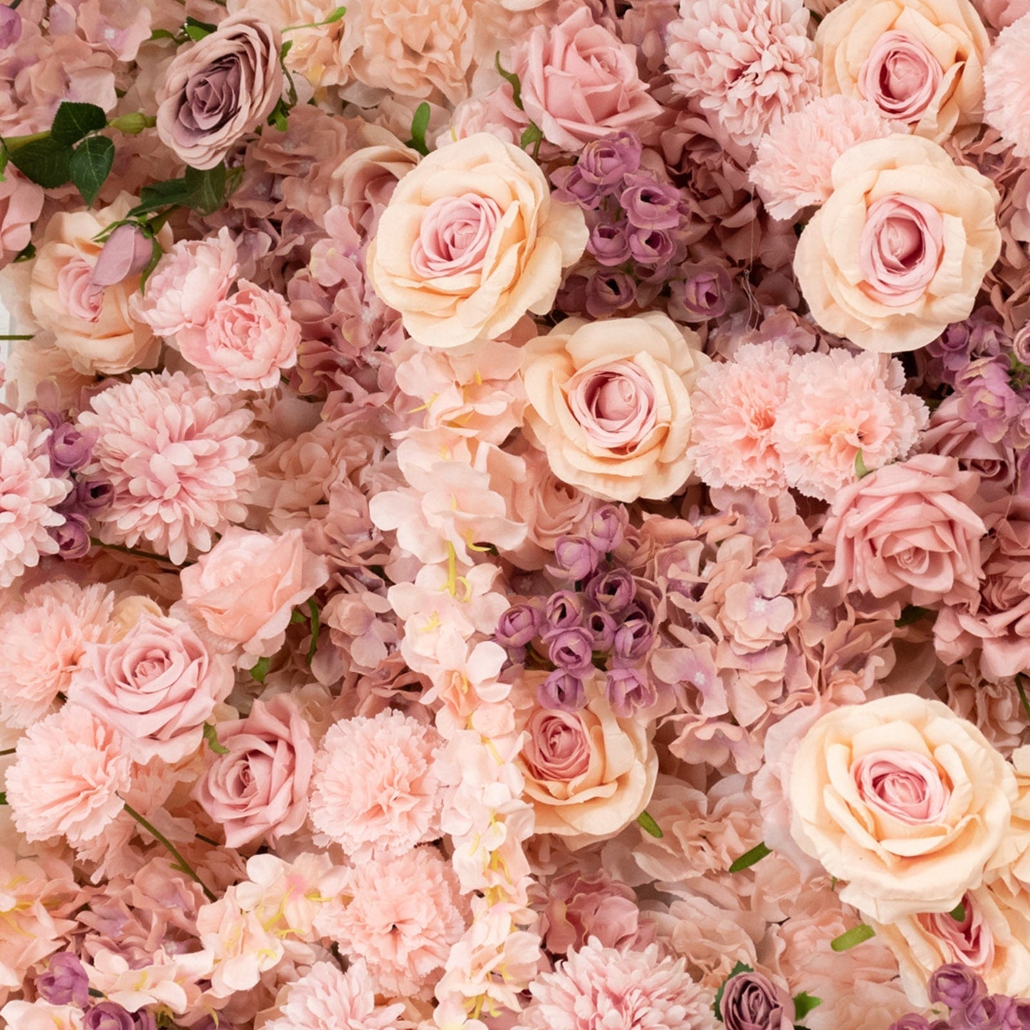 8ftx8ft Roll Up Flower Backdrop for Arch Stand, Dusty Rose with Fabric Backing - Artificial Silk Roses, Hydrangeas & Chrysanthemums for Weddings - Bell Racket Store