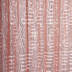 8ftx8ft Rose Gold Geometric Sequin Event Curtain Drapes with Satin Backing, Seamless Opaque Sparkly Backdrop Event Panel in Diamond Glitz Pattern - Bell Racket Store