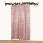 8ftx8ft Rose Gold Geometric Sequin Event Curtain Drapes with Satin Backing, Seamless Opaque Sparkly Backdrop Event Panel in Diamond Glitz Pattern - Bell Racket Store
