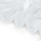 8ftx8ft White 3D Leaf Petal Taffeta Event Curtain Drapes, Backdrop Event Panel With Rod Pocket - Bell Racket Store