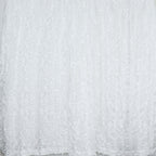 8ftx8ft White 3D Leaf Petal Taffeta Event Curtain Drapes, Backdrop Event Panel With Rod Pocket - Bell Racket Store