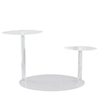 3-Tier Plastic Round Pedestal Cake Stand 23" Clear - Sleek Multi Layer Cupcake Display Riser for Dessert Buffets Tea Parties & Festive Gatherings