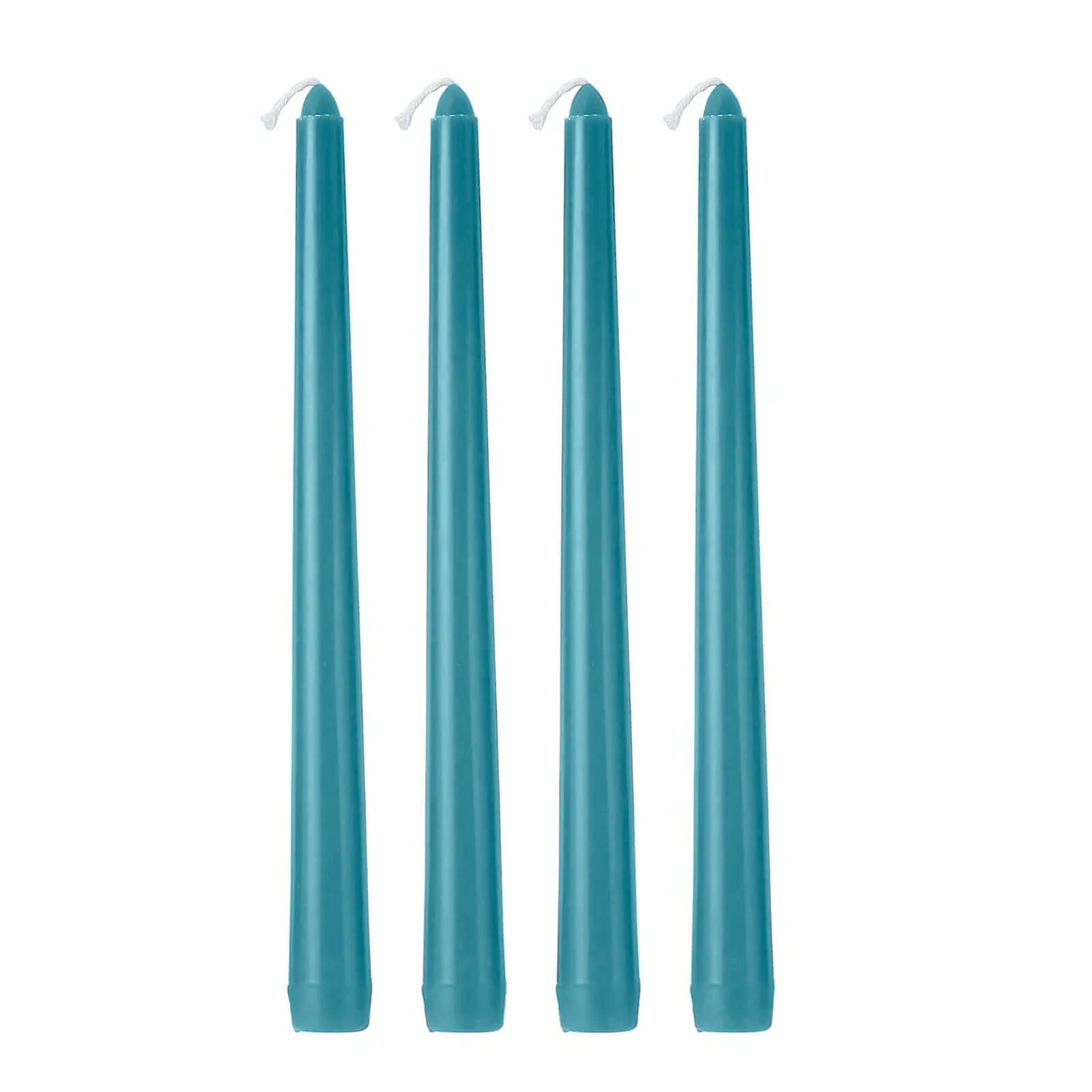 10-Pack Taper Candles Premium Wax Design Blue - Unscented Candles for Upscale Settings 10"