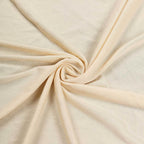 Stretch Spandex Chair Cover Beige for Folding Chairs - Reusable & Wrinkle-Resistant 160GSM Fitted Slipcover