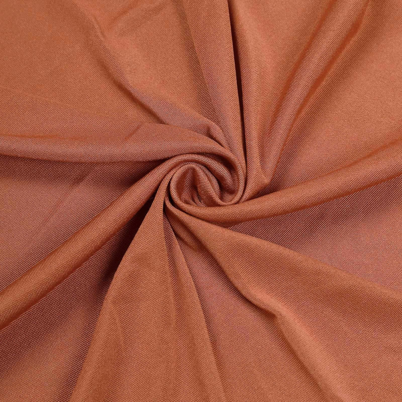 Stretch Spandex Chair Cover Terracotta (Rust) for Folding Chairs - Reusable & Wrinkle-Resistant 160GSM Fitted Slipcover