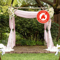 5ftx14ft Blush Chiffon Curtain Panel, Durable Flame Resistant Backdrop Ceiling Drapery With Rod Pocket