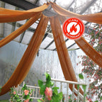 10ftx30ft Gold Sheer Ceiling Drape Curtain Panels Durable Flame Resistant Fabric