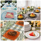 10-Pack Plastic 10" Round Dinner Plates in Clear with Beaded Rim - Disposable Party Plates for Banquets & Festive Occasions