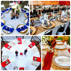 24 Pcs Plastic Silverware Set in Baroque Style Metallic Gold - Heavy Duty Disposable Knife, Fork, and Spoon Set